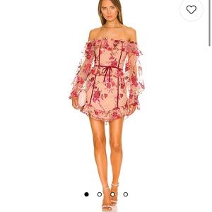 Majorelle Fae Mini Dress in Scarlett Vineyard